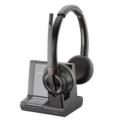 Plantronics Savi 8220 UC Cordless Headset for Hard of Hearing